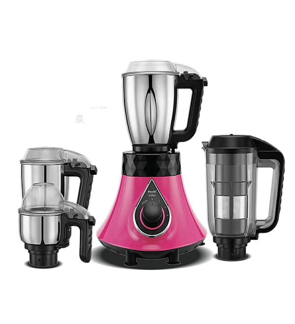 Preethi Storm Mixer Grinder 750 Watt with 4 Jars, 5 Yr Warranty, Handsfree (Pink)